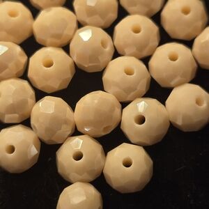 Faceted Cream Colored Austrian Crystals